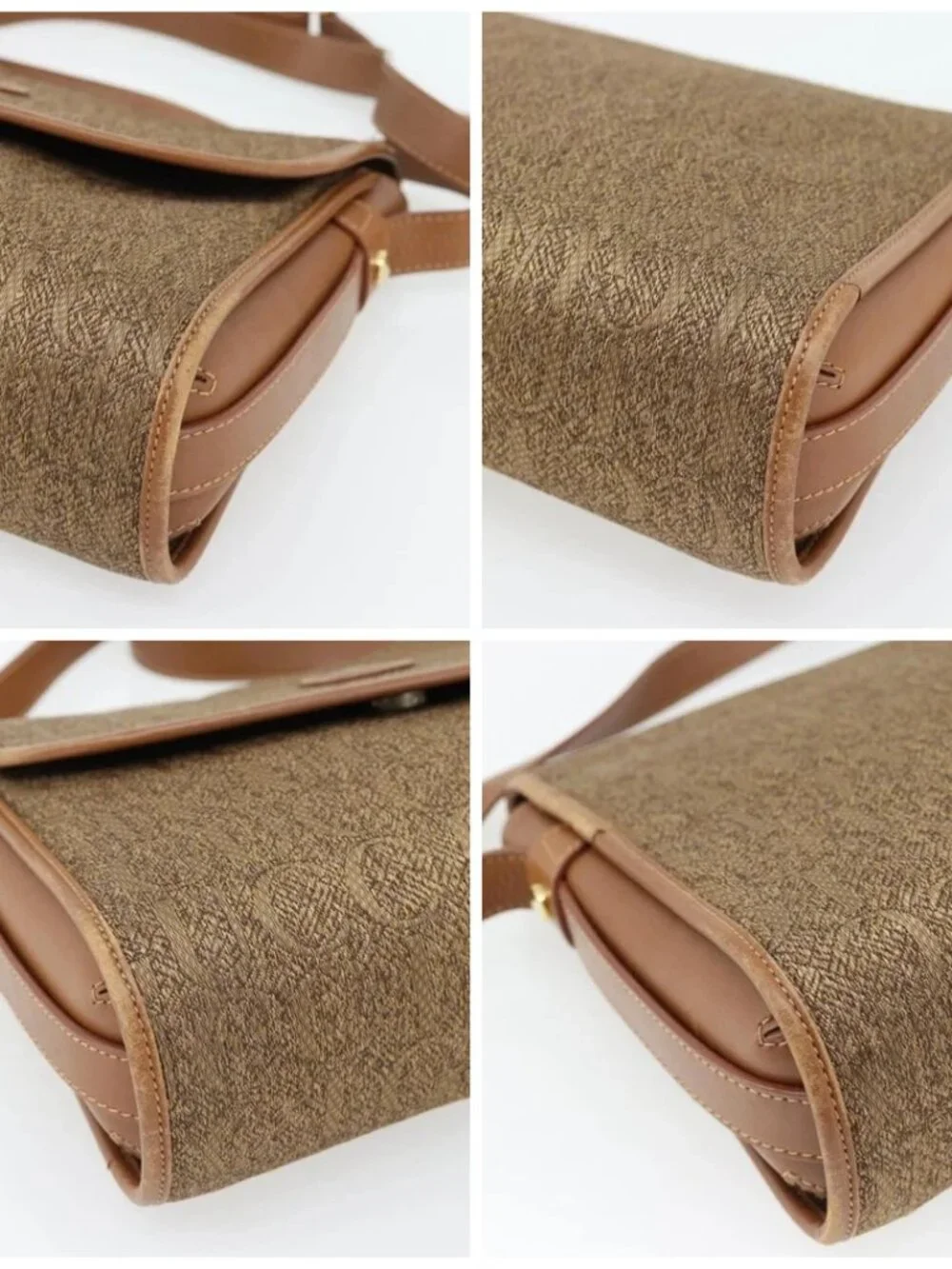 GUCCI Shoulder Bag Canvas Beige Gold 001 46 0712 Auth 180722